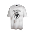 Thug Club Light Gray Vintage Wash Spiked Skull Graphic T-Shirt