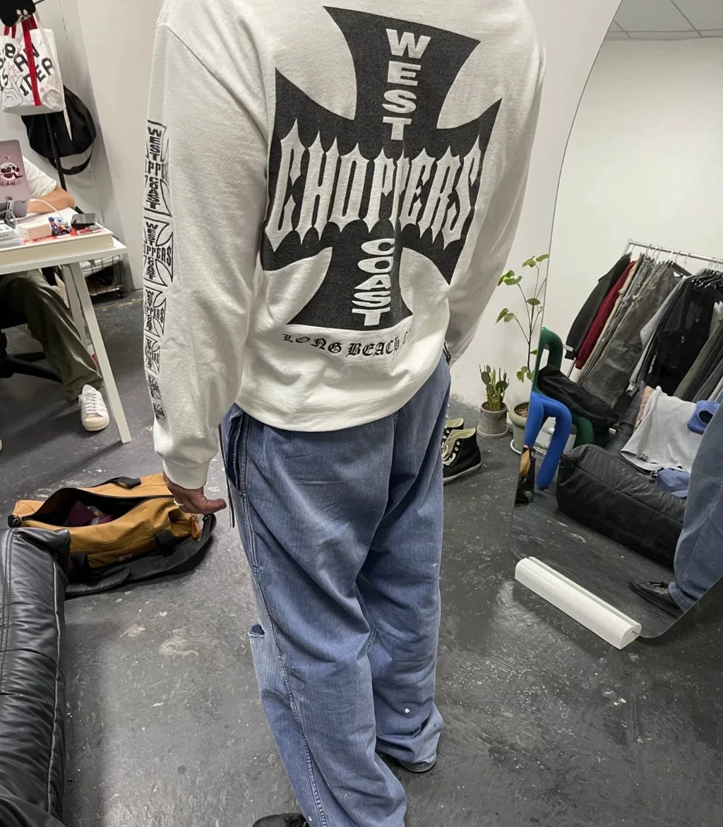 West Coast Choppers Cross Print ERD Stylist Same Style Waffle Sanskrit Long Sleeve (5)