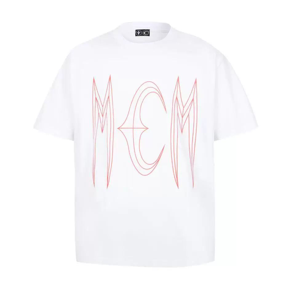Thug Club White Red Deconstructed Lettering Graphic T-Shirt